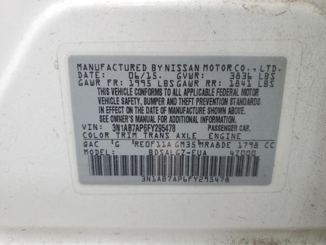 2015 NISSAN SENTRA S - 3N1AB7AP6FY295478