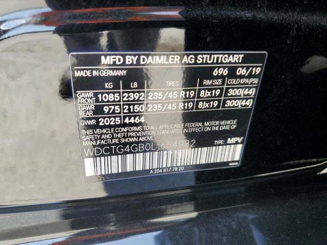 2020 MERCEDES-BENZ GLA 250 4M - WDCTG4GB0LJ654982