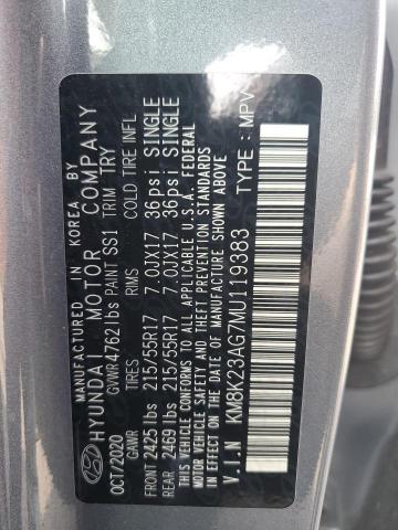 2021 HYUNDAI KONA SEL - KM8K23AG7MU119383