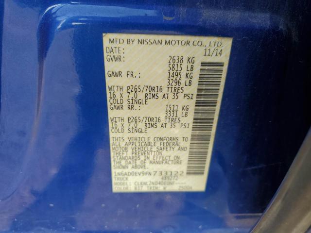 2015 NISSAN FRONTIER S - 1N6AD0EV9FN733122