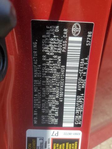 2014 TOYOTA CAMRY HYBR - 4T1BD1FK0EU134658