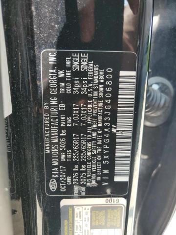 2018 KIA SORENTO 5XYPG4A33JG406800