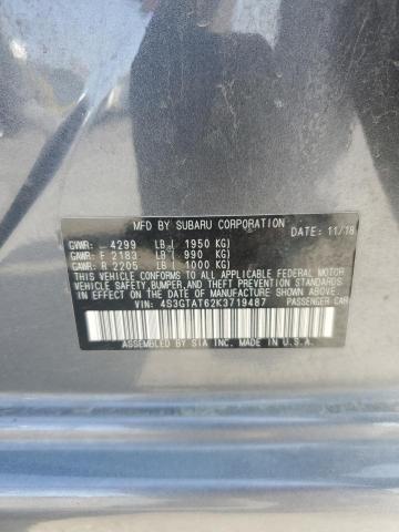 2019 SUBARU IMPREZA LI 4S3GTAT62K3719487