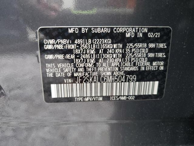 2021 SUBARU FORESTER S JF2SKALC6MH504799