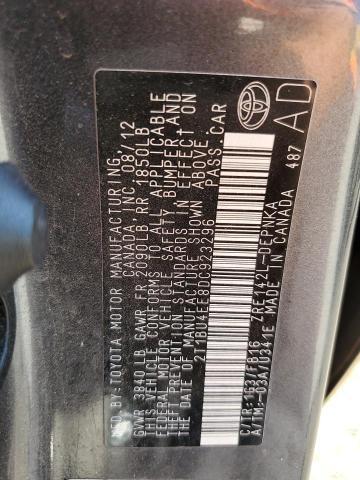 2013 TOYOTA COROLLA BA - 2T1BU4EE8DC923296