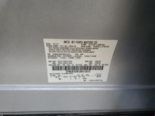 2018 FORD FLEX LIMIT 2FMGK5D85JBA13652