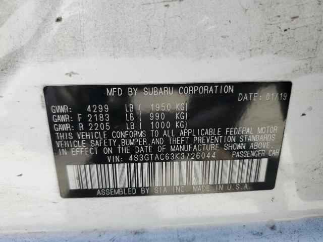 2019 SUBARU IMPREZA PR 4S3GTAC63K3726044