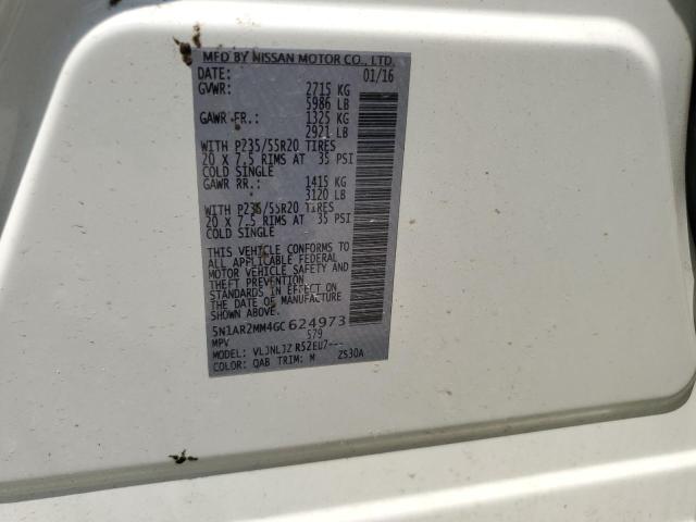 2016 NISSAN PATHFINDER - 5N1AR2MM4GC624973