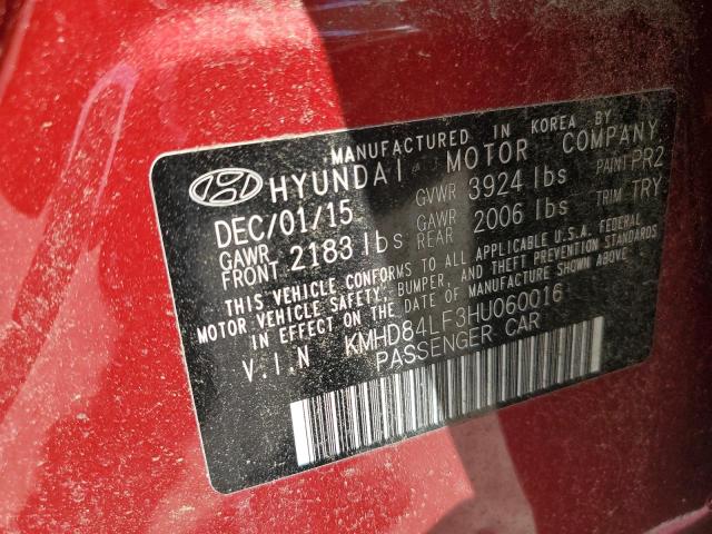 2017 HYUNDAI ELANTRA SE - KMHD84LF3HU060016