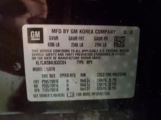 2020 CHEVROLET TRAX LS - KL7CJKSB4LB332324