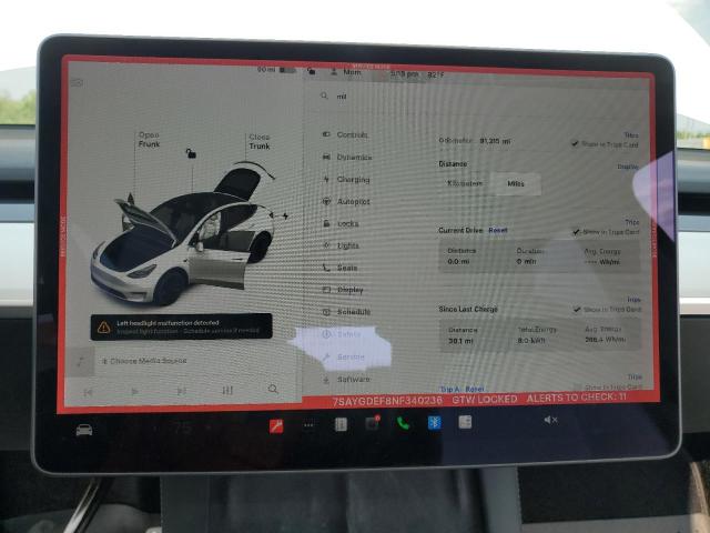 2022 TESLA MODEL Y 7SAYGDEF8NF340236