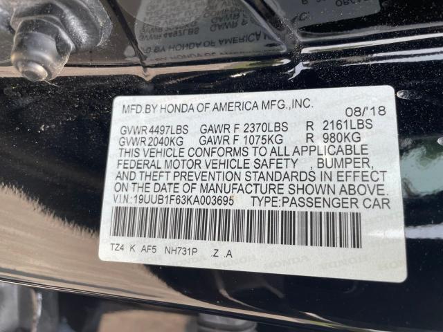 2019 ACURA TLX TECHNO 19UUB1F63KA003695
