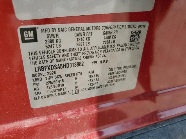 2017 BUICK ENVISION E LRBFXDSA5HD013882