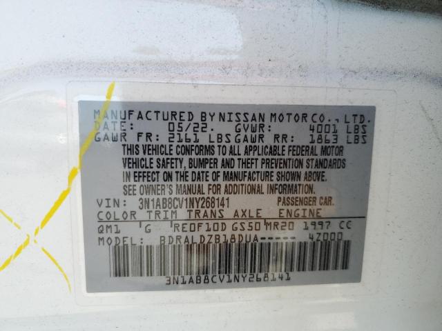 2022 NISSAN SENTRA SV - 3N1AB8CV1NY268141