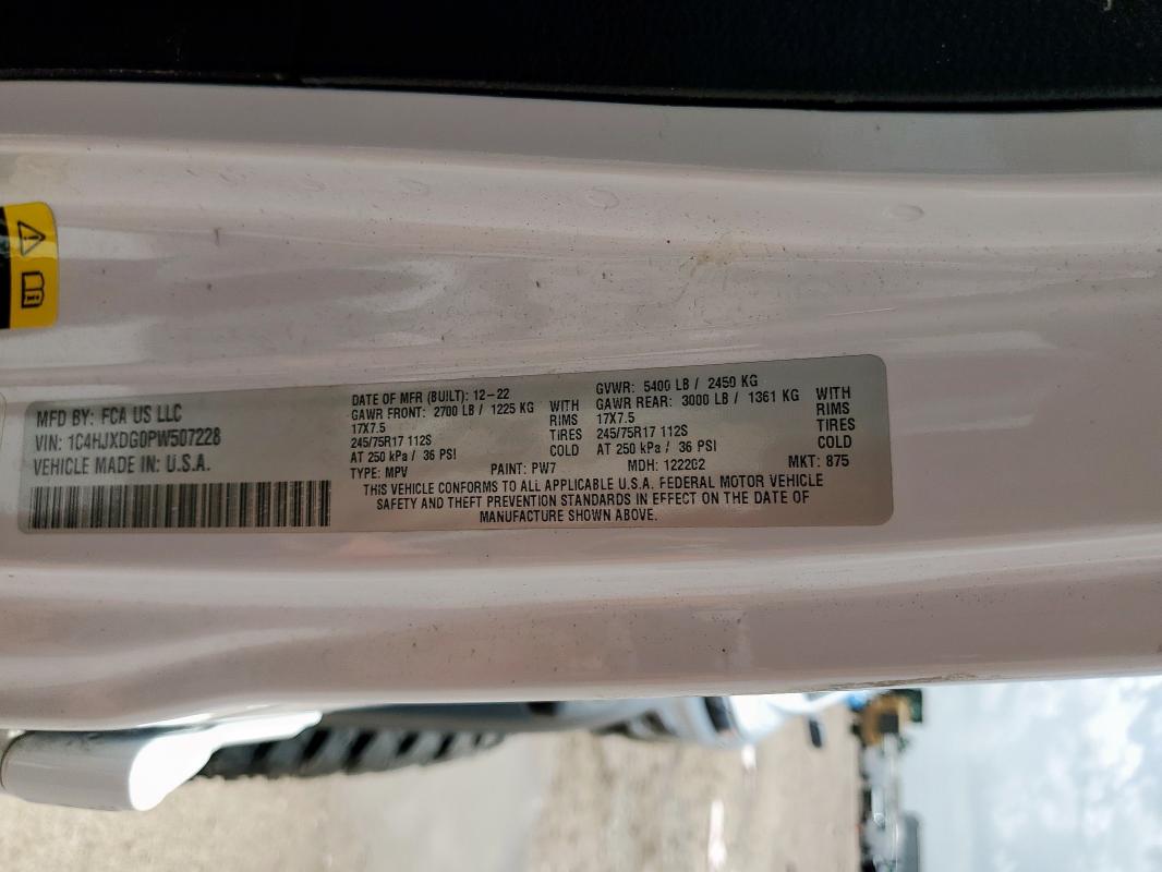 2023 JEEP WRANGLER S 1C4HJXDG0PW507228