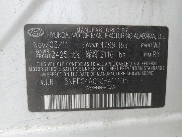 2012 HYUNDAI SONATA SE - 5NPEC4AC1CH411105