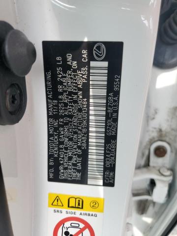 2019 LEXUS ES 350 58ABZ1B19KU013484