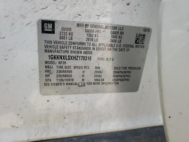 2017 GMC ACADIA DEN 1GKKNXLSXHZ178316