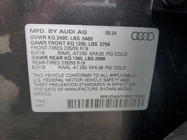 2024 AUDI Q5 PREMIUM WA1GAAFY4R2116960