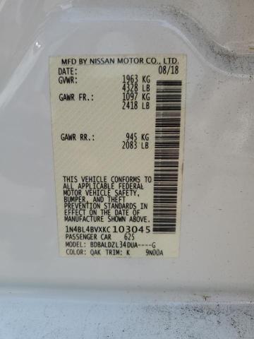 2019 NISSAN ALTIMA S - 1N4BL4BVXKC103045