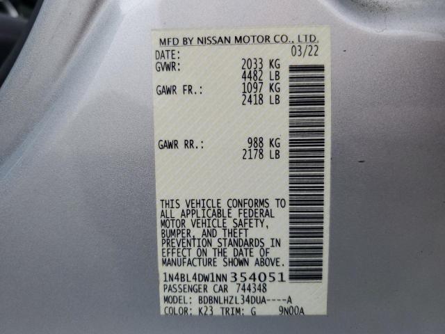 2022 NISSAN ALTIMA SV - 1N4BL4DW1NN354051