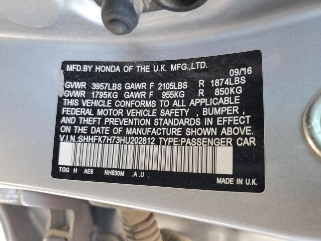 2017 HONDA CIVIC EXL SHHFK7H73HU202812