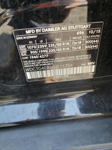 2016 MERCEDES-BENZ GLA 250 - WDCTG4EB0GJ211756