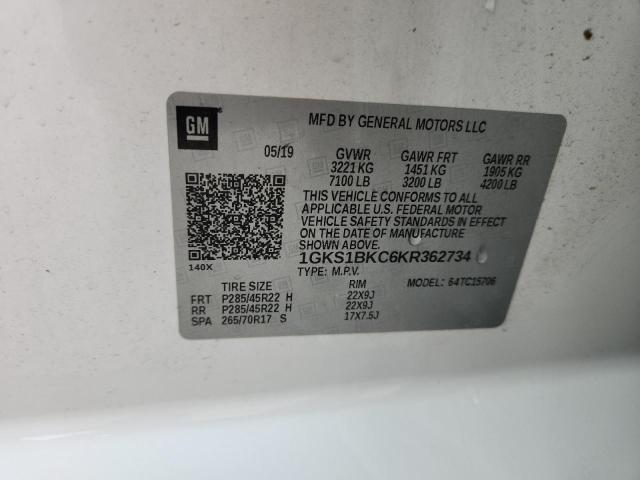 2019 GMC YUKON SLT - 1GKS1BKC6KR362734