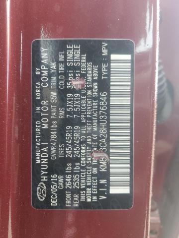 2017 HYUNDAI TUCSON LIM KM8J3CA28HU376846