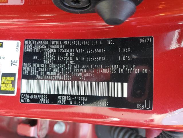 2024 TOYOTA COROLLA CR 7MUFBABG2RV041282