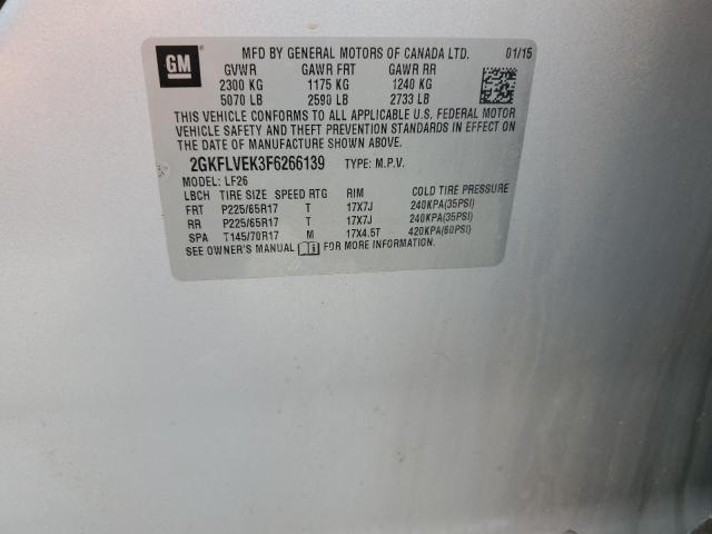 2015 GMC TERRAIN SL - 2GKFLVEK3F6266139