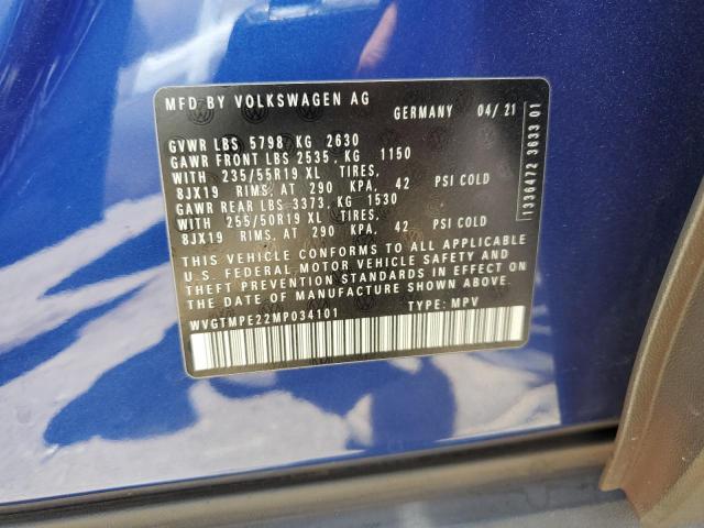 2021 VOLKSWAGEN ID.4 PRO S WVGTMPE22MP034101