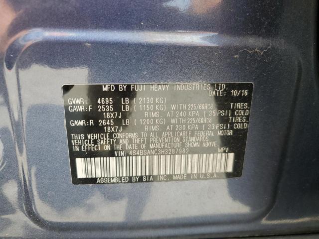 2017 SUBARU OUTBACK 2. - 4S4BSANC3H3287982