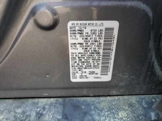 2020 NISSAN ROGUE S JN8AT2MV0LW137555
