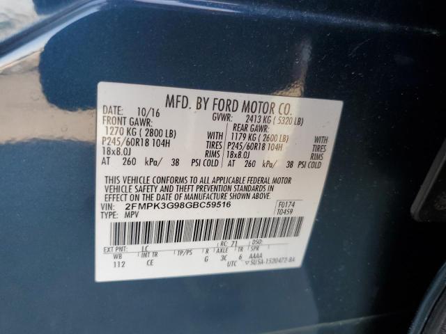 2016 FORD EDGE SE 2FMPK3G98GBC59516