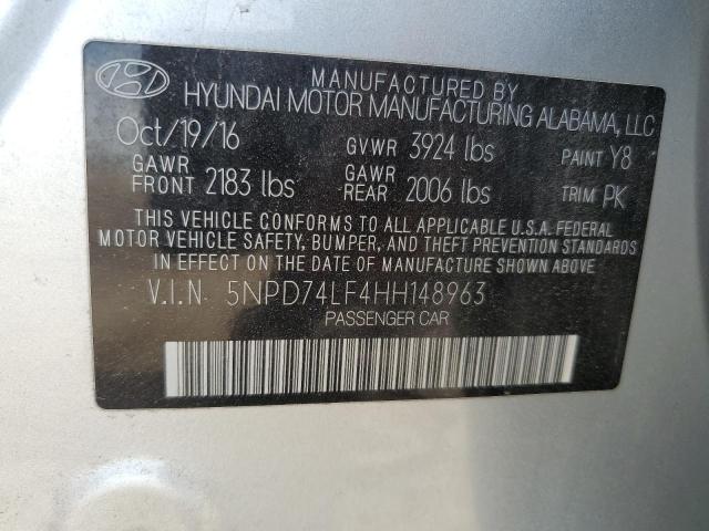 2017 HYUNDAI ELANTRA SE - 5NPD74LF4HH148963