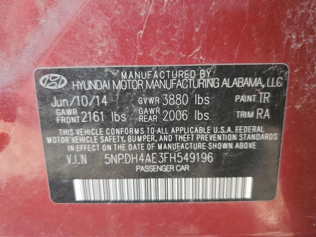 2015 HYUNDAI ELANTRA SE - 5NPDH4AE3FH549196