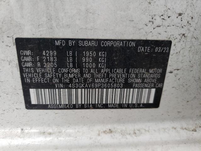 2023 SUBARU IMPREZA PR 4S3GKAV69P3605803
