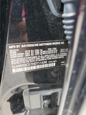 2017 BMW X3 XDRIVE2 5UXWX9C57H0T11436
