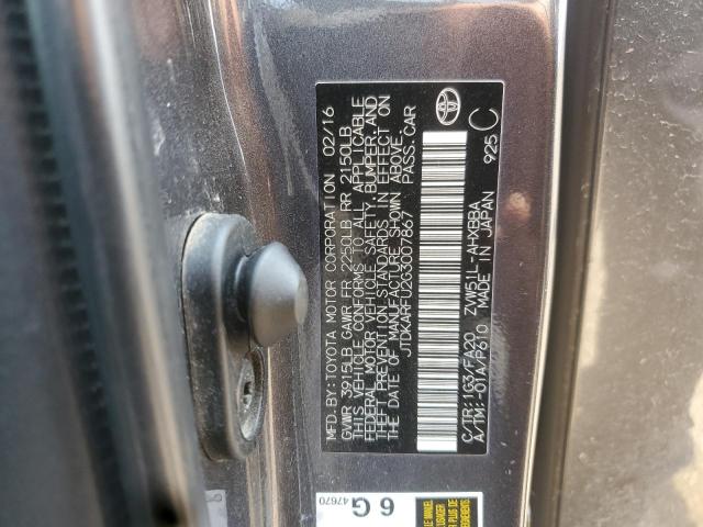 2016 TOYOTA PRIUS - JTDKARFU2G3007867