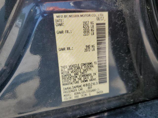 2017 NISSAN ALTIMA 2.5 - 1N4AL3AP6HC480263