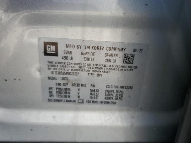 2021 CHEVROLET TRAX LS KL7CJKSB5MB327697
