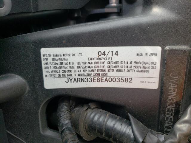 2014 YAMAHA FZ09 JYARN33E8EA003582