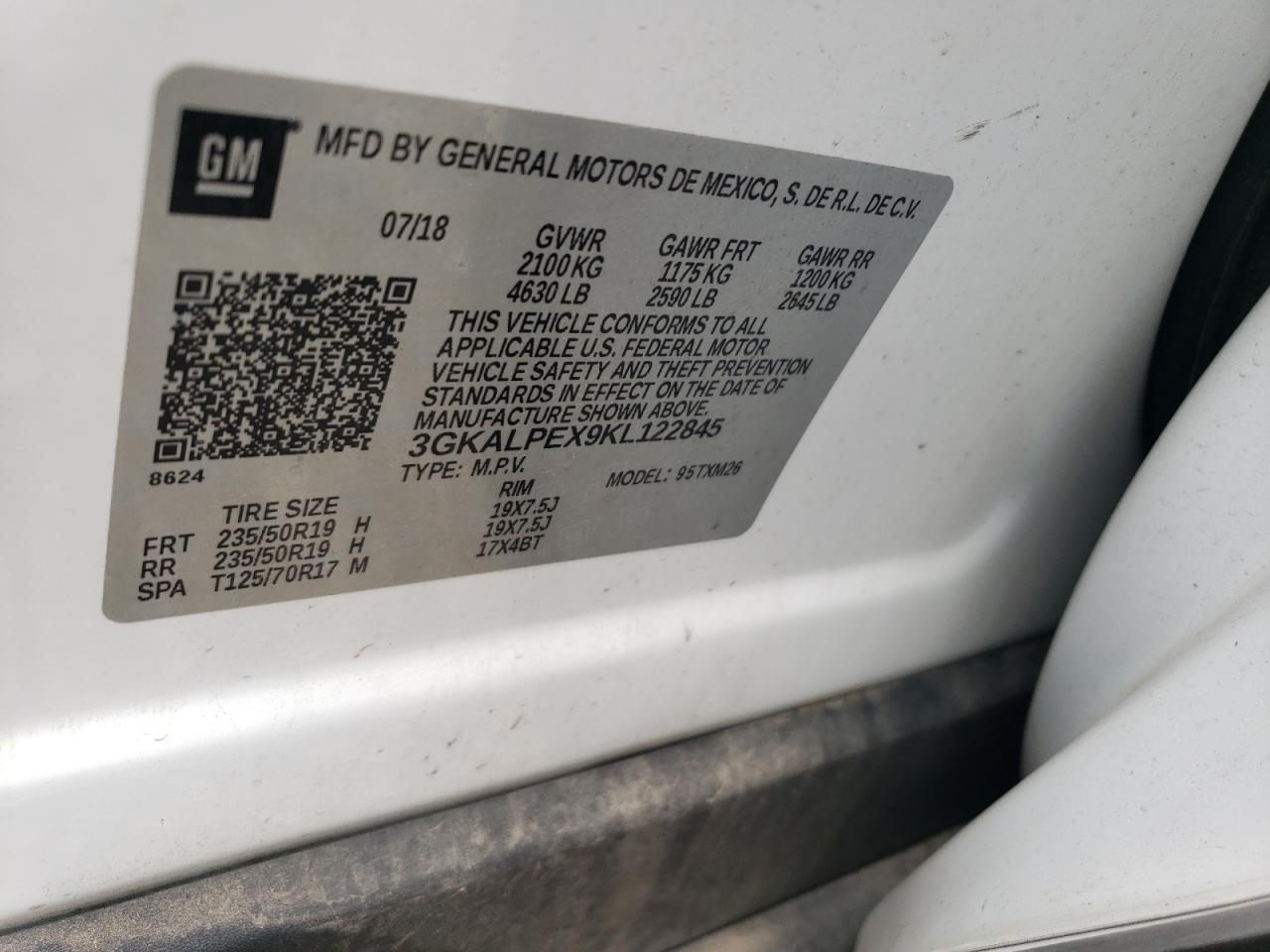 Lot #3257196233 2019 GMC TERRAIN SLT