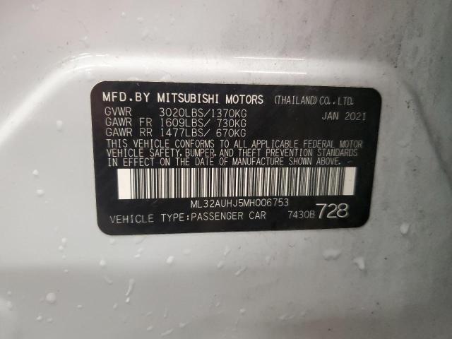 2021 MITSUBISHI MIRAGE ES ML32AUHJ5MH006753