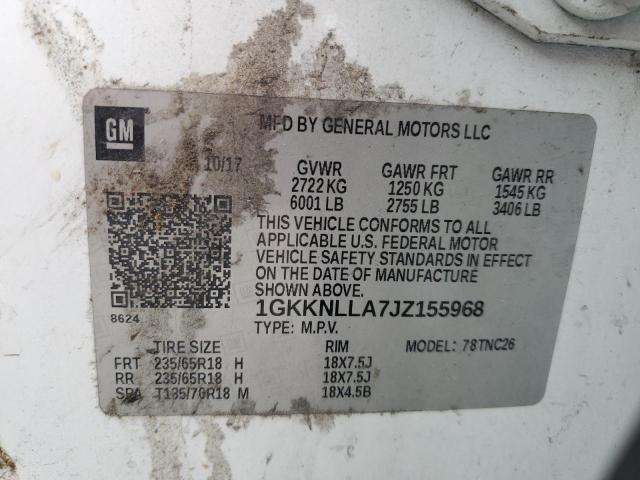2018 GMC ACADIA SLE 1GKKNLLA7JZ155968