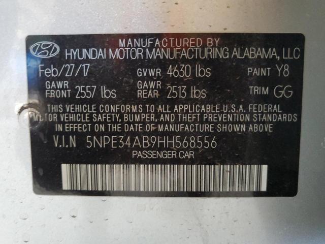 2017 HYUNDAI SONATA SPO 5NPE34AB9HH568556