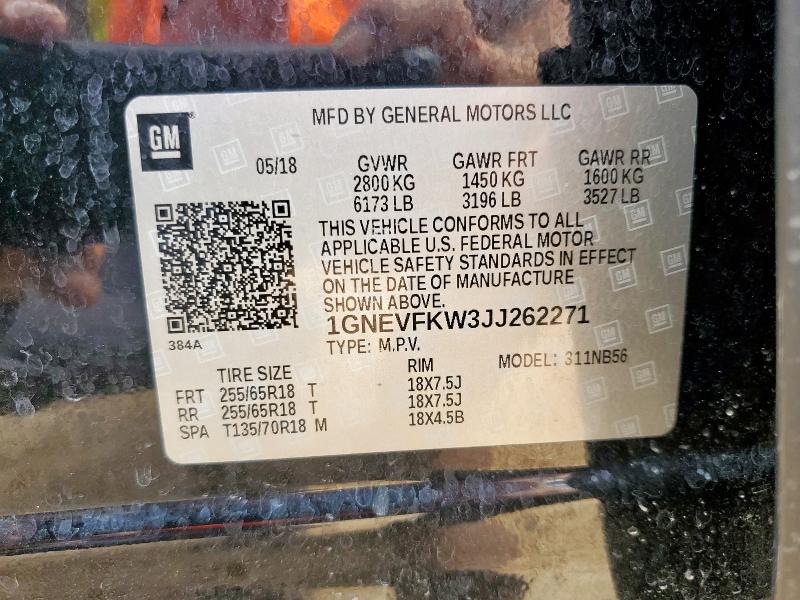 2018 CHEVROLET TRAVERSE L - 1GNEVFKW3JJ262271