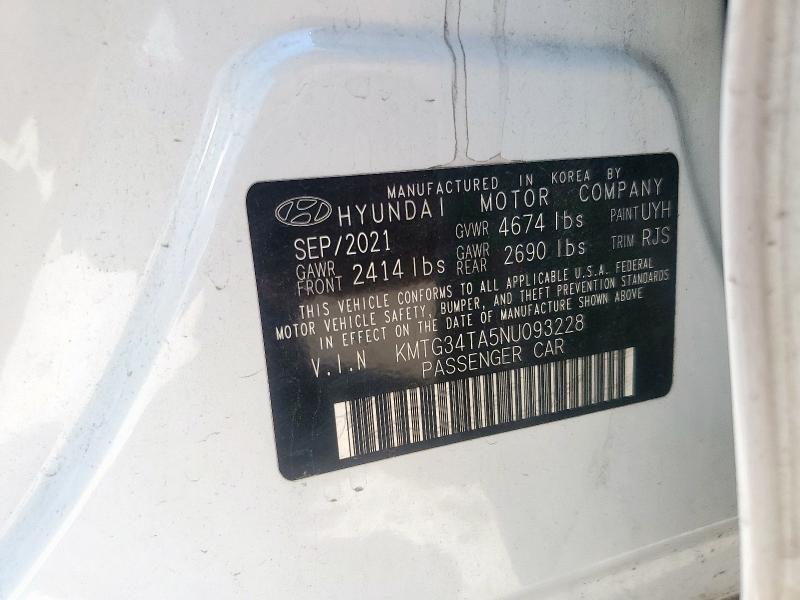 2022 GENESIS G70 BASE KMTG34TA5NU093228