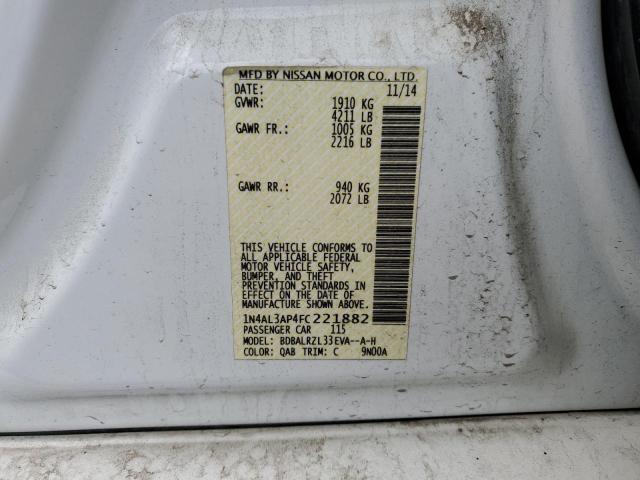 2015 NISSAN ALTIMA 2.5 - 1N4AL3AP4FC221882